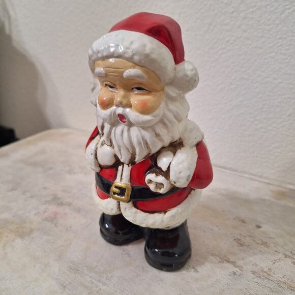 Vintage ceramic Santa figurine Christmas classic decor 6 in - Picture 2 of 5